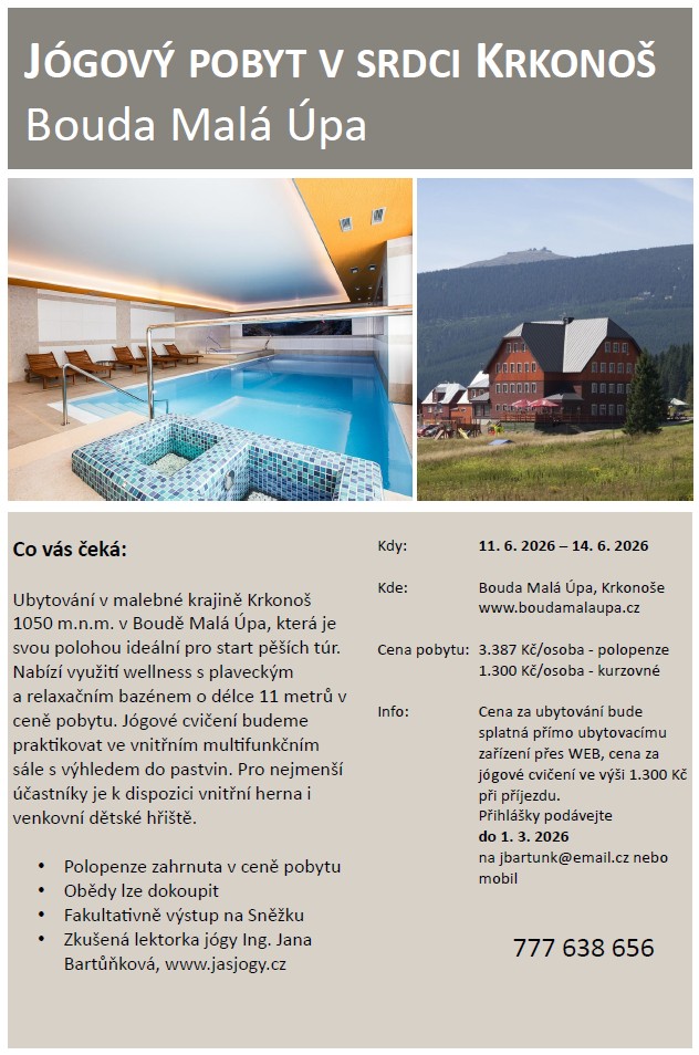 Jógový pobyt v Krkonoších